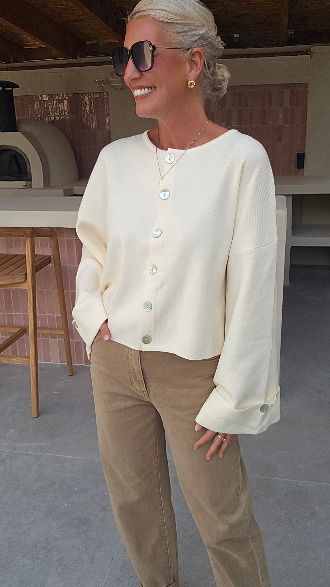MILEY cardigan ecru