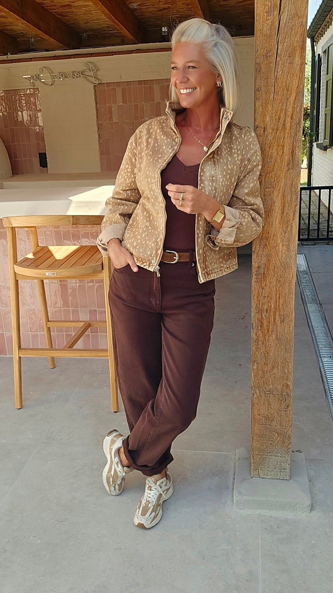 BOBBI mom jeans chocolat