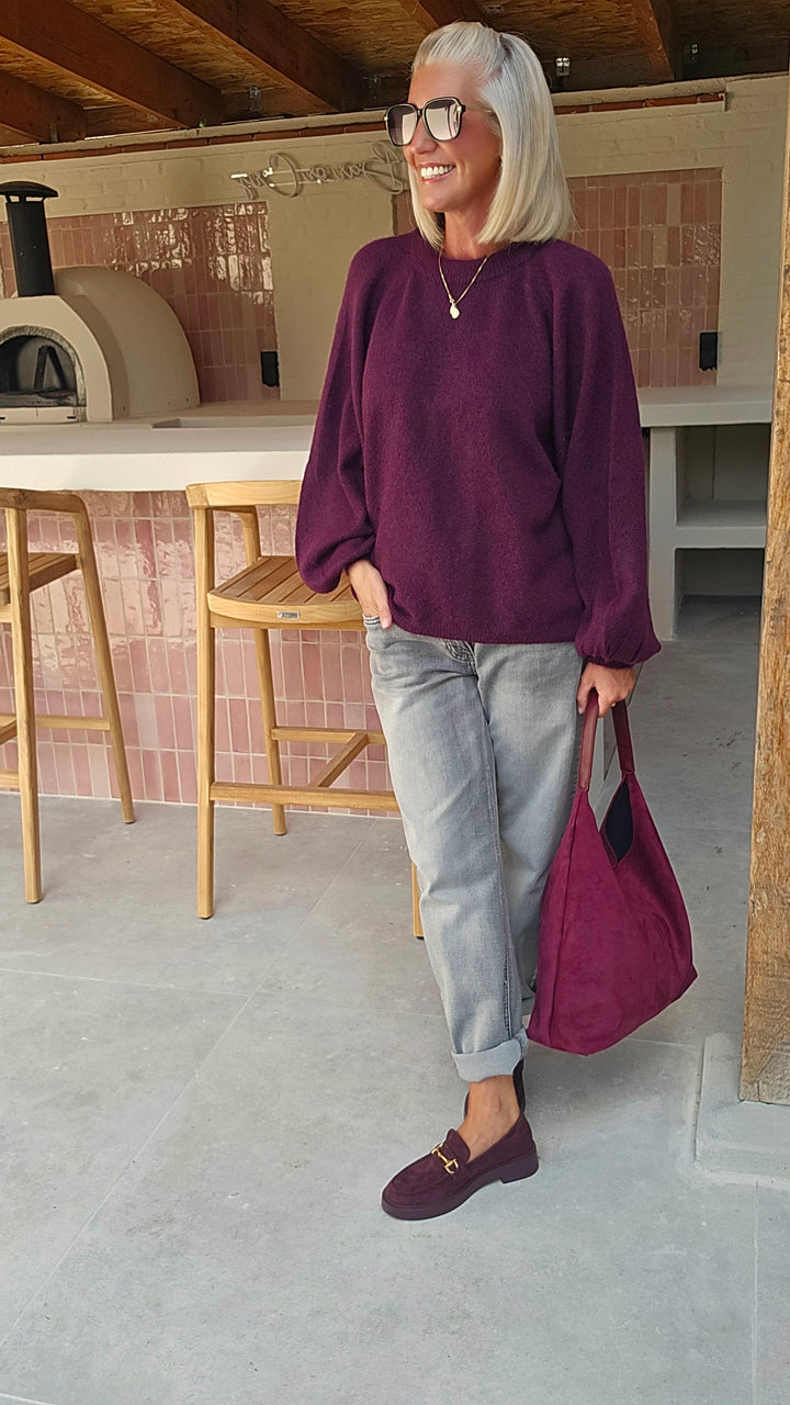 CLEO knit plum