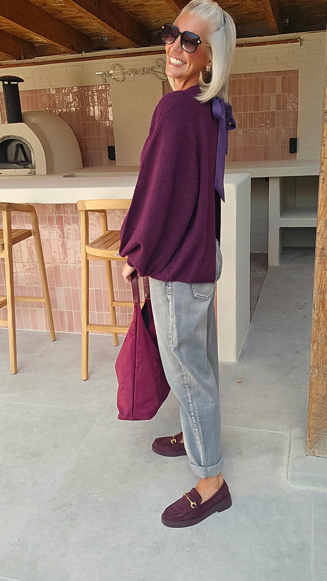 CLEO knit plum