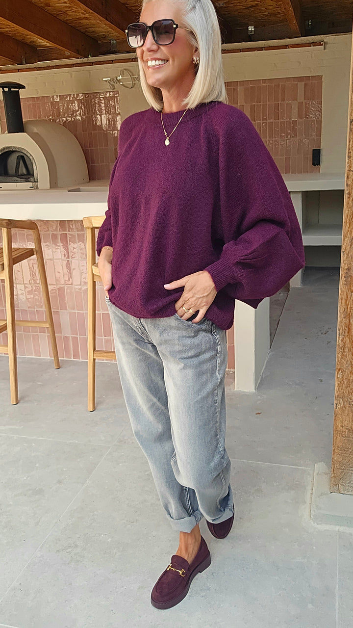 CLEO knit plum