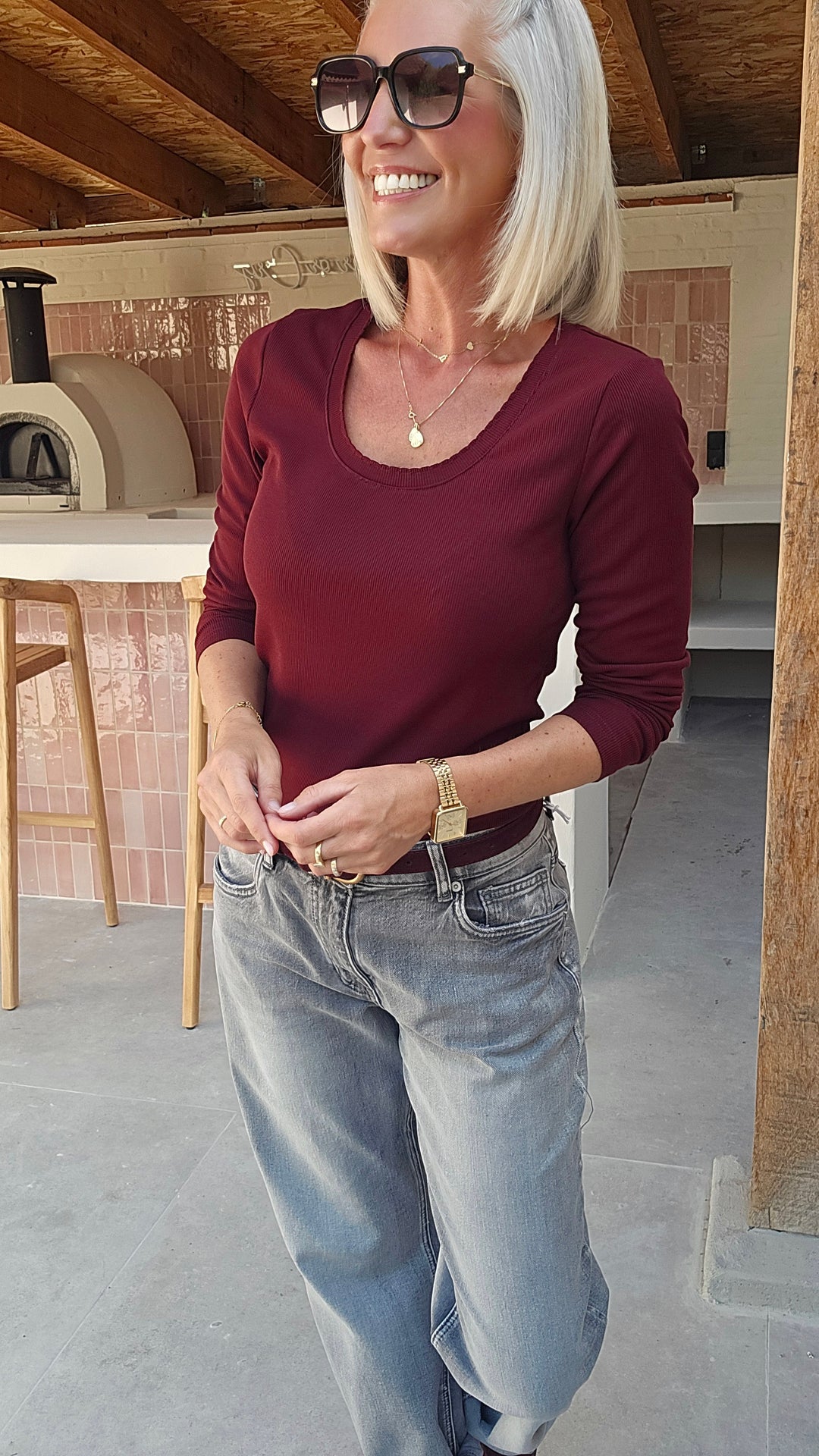 CLARA longsleeve burgundy