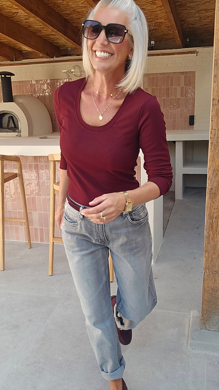 CLARA longsleeve burgundy