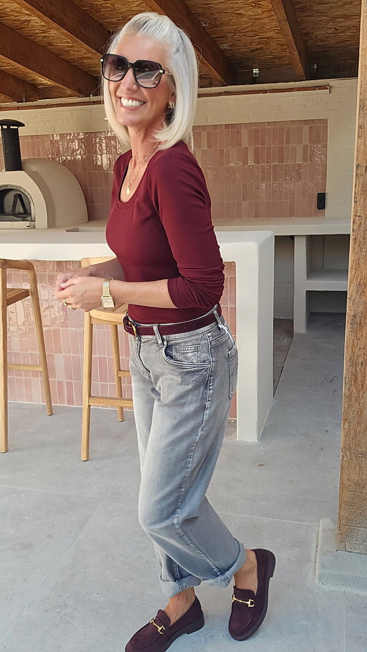 CLARA longsleeve burgundy
