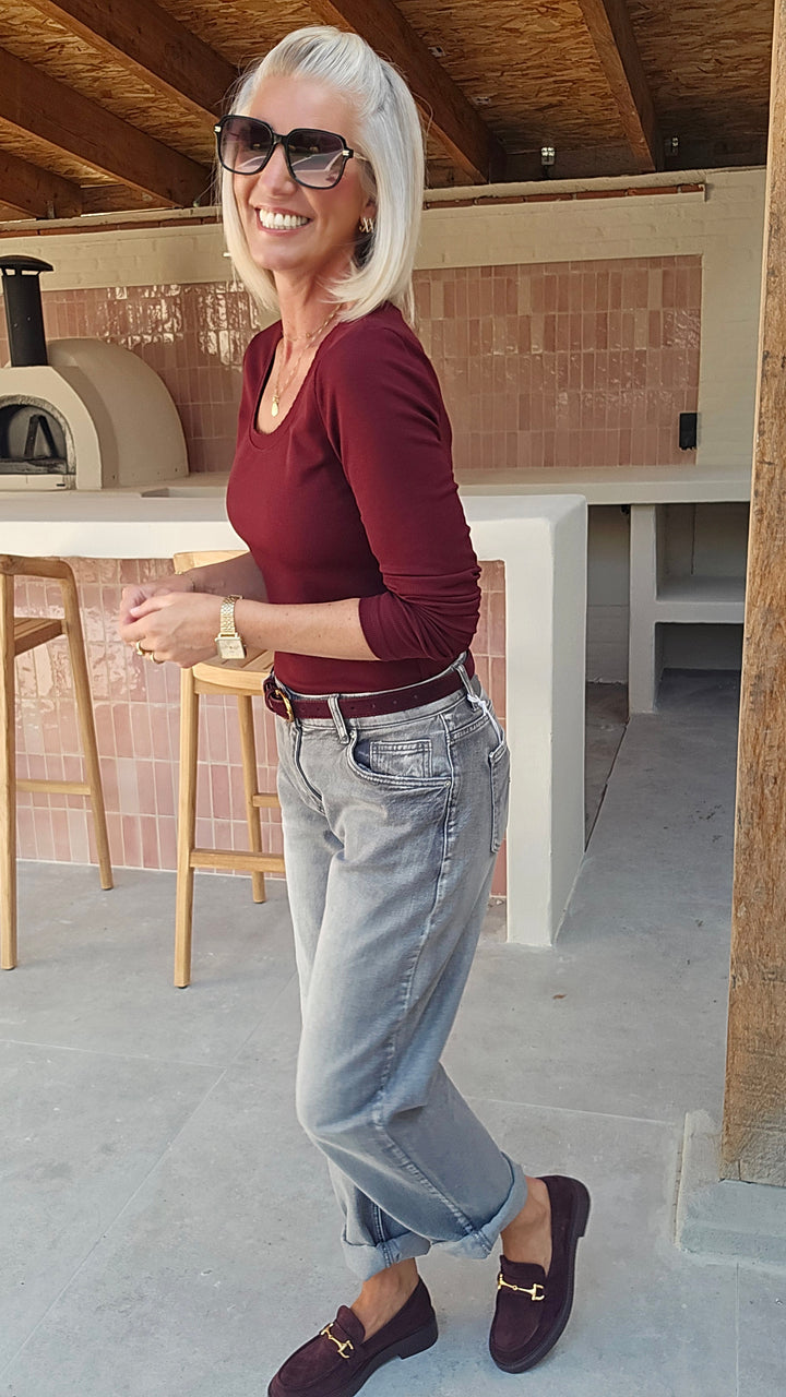 NELLA mom jeans washed grey