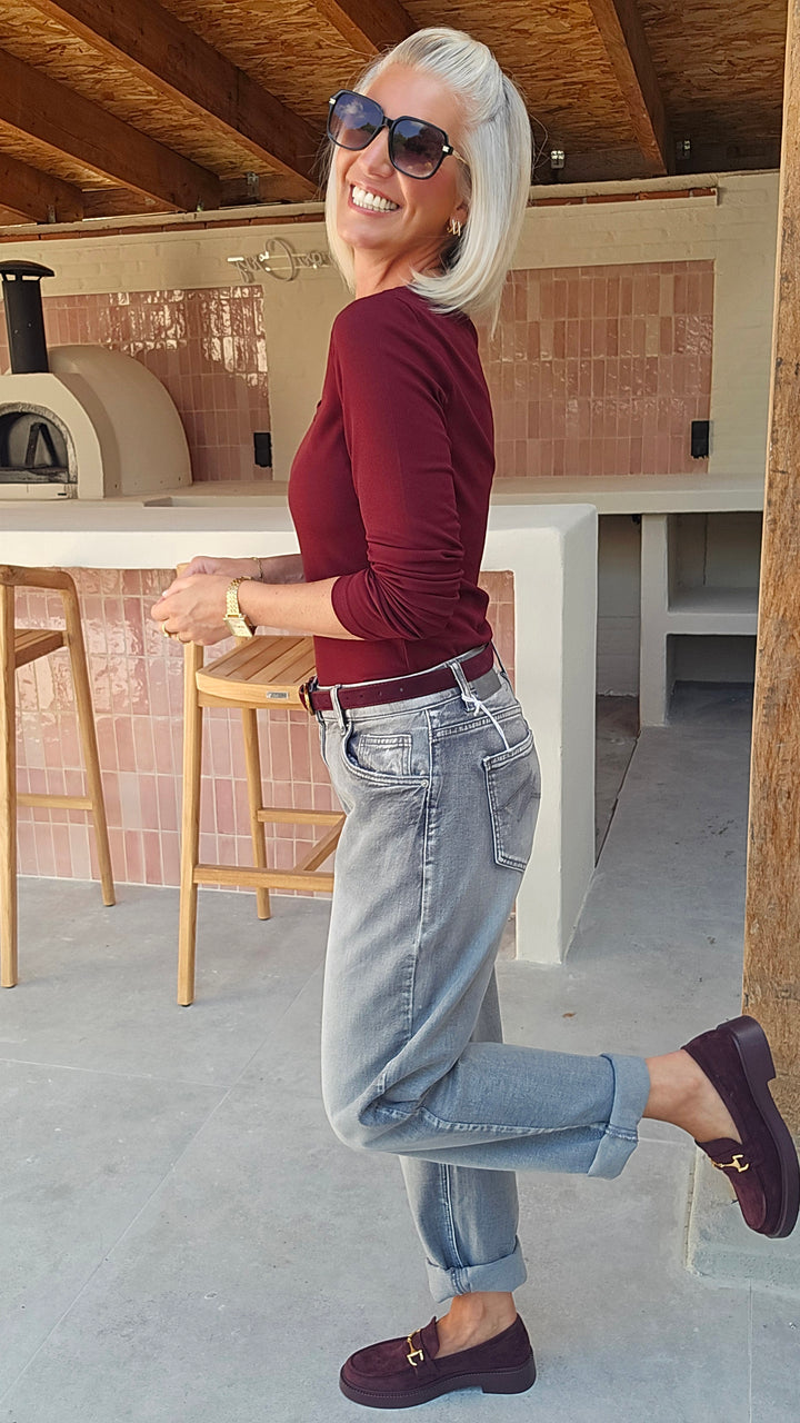 NELLA mom jeans washed grey