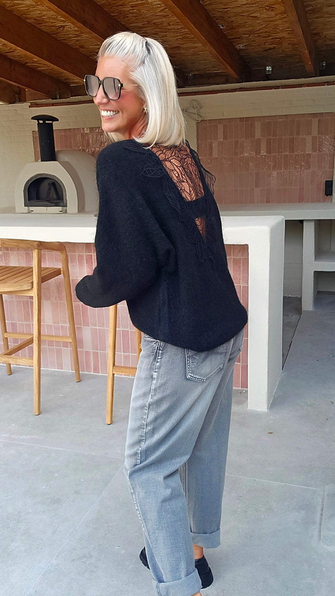LALIA lace back knit
