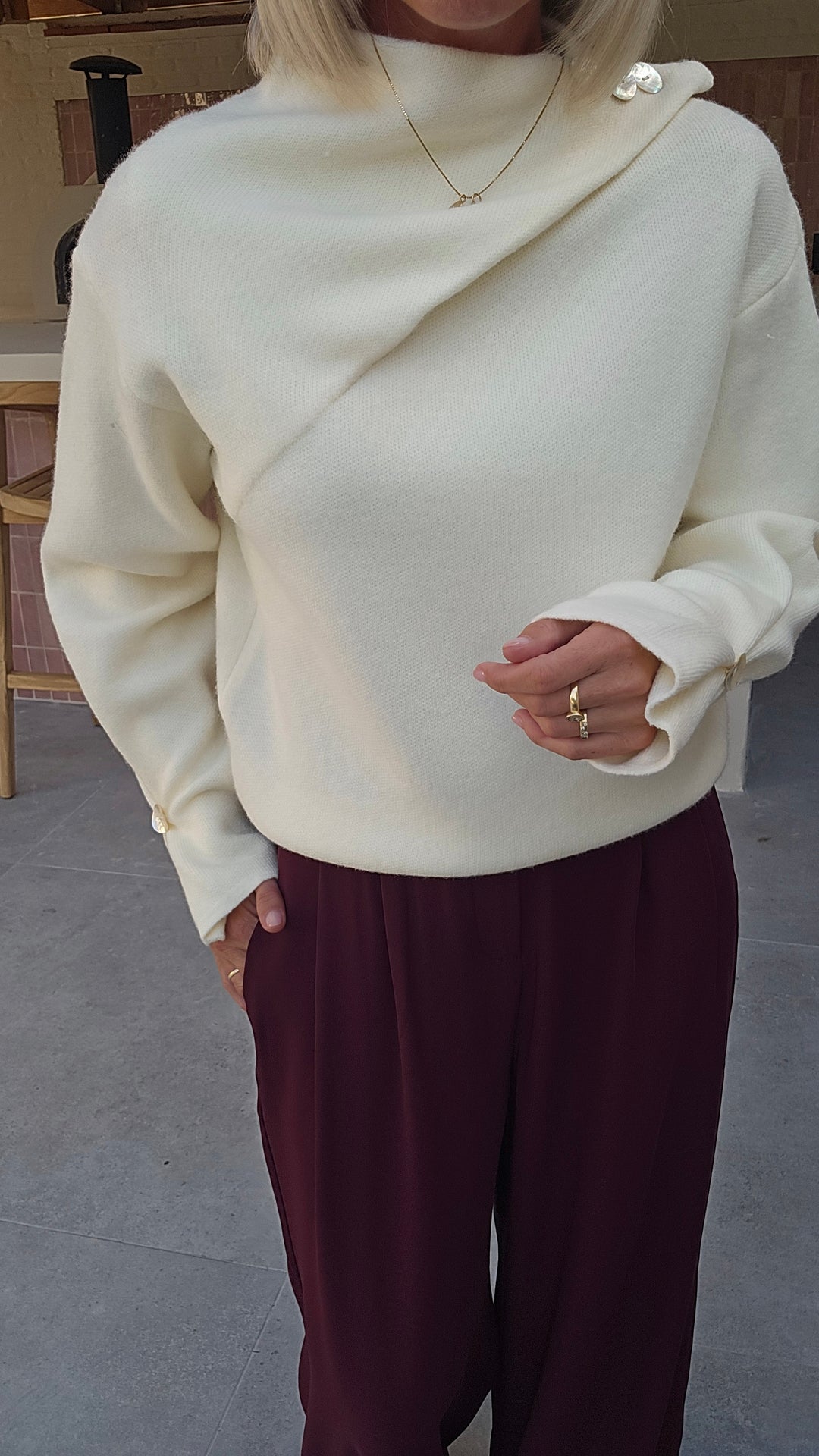 LAURIE knit ecru