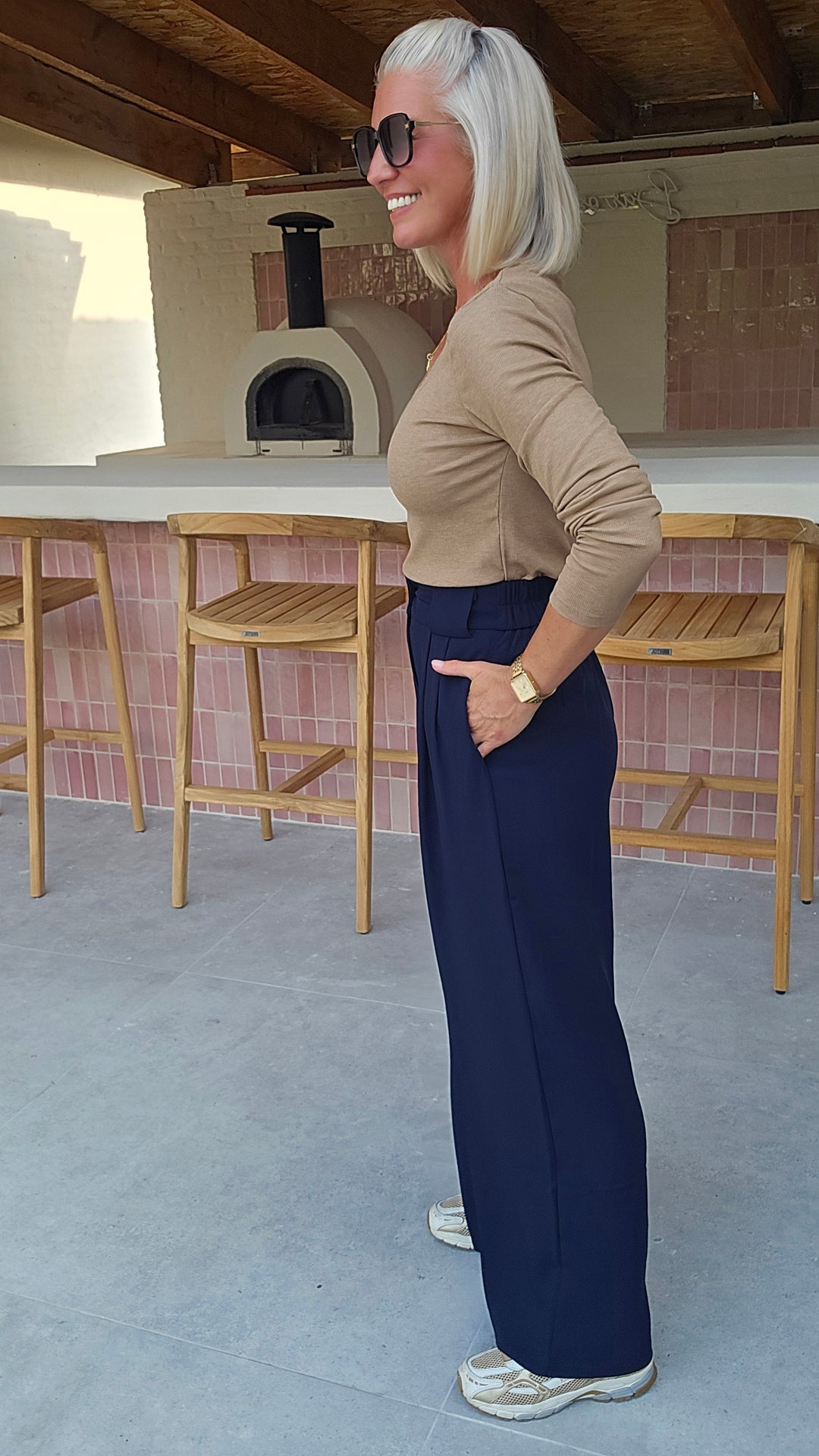 CLARA longsleeve taupe