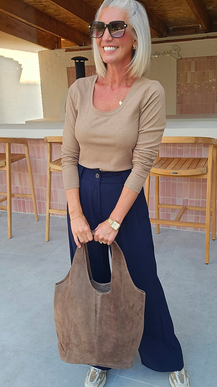CLARA longsleeve taupe