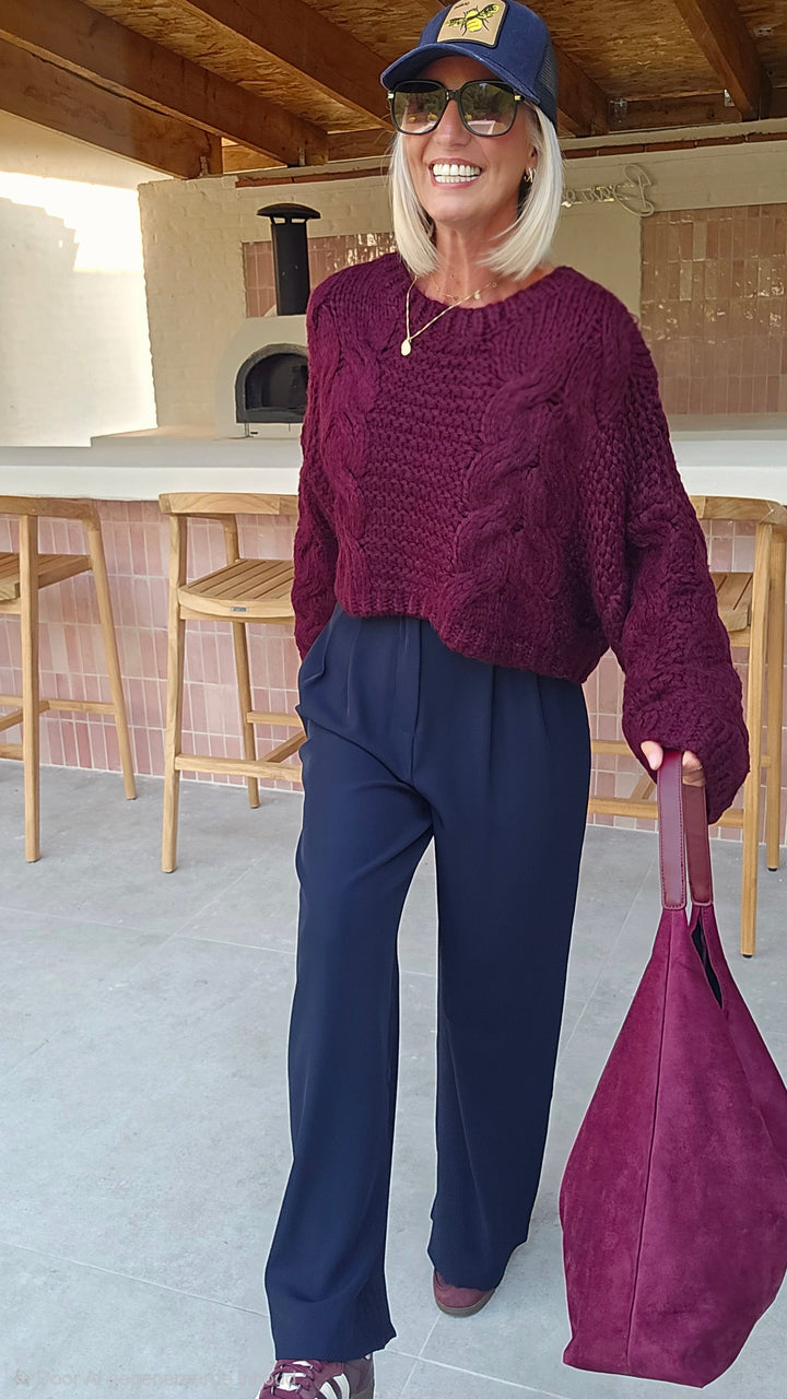 AMANDINE knit burgundy