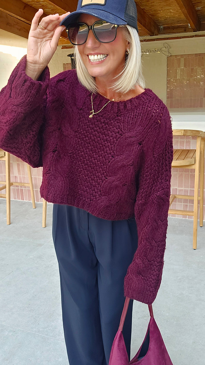AMANDINE knit burgundy