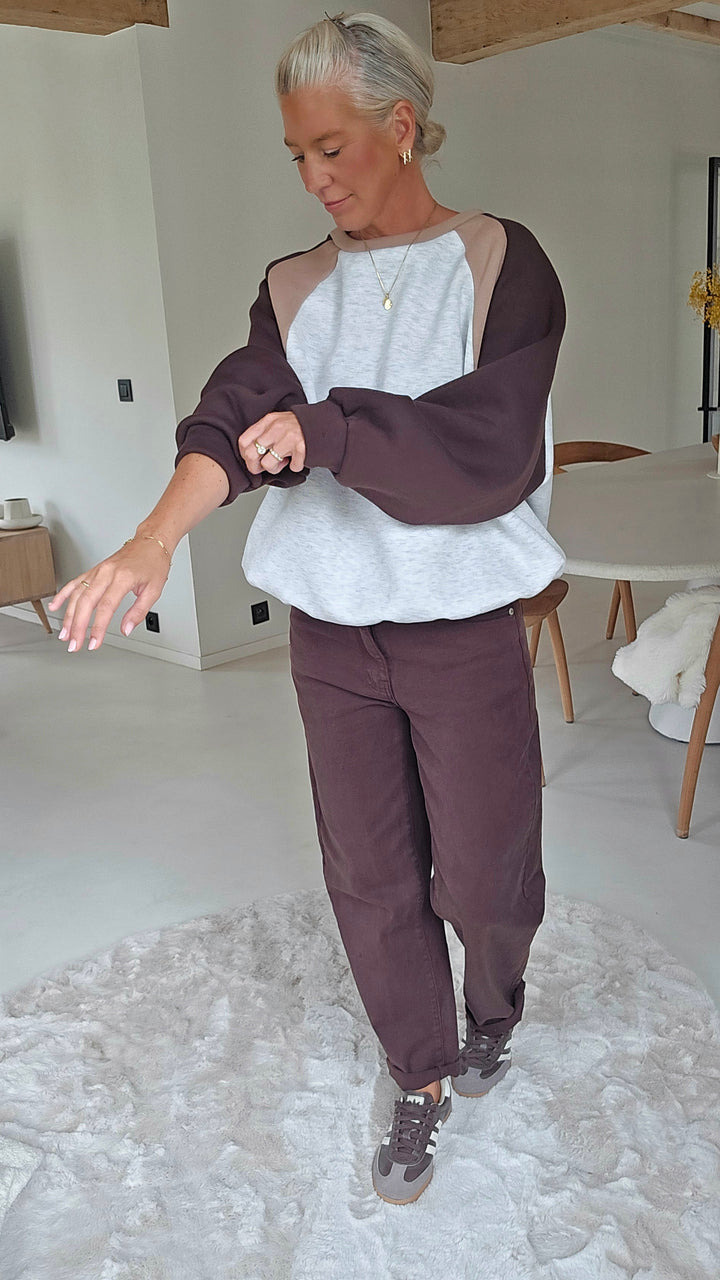 BOBBI mom jeans chocolat