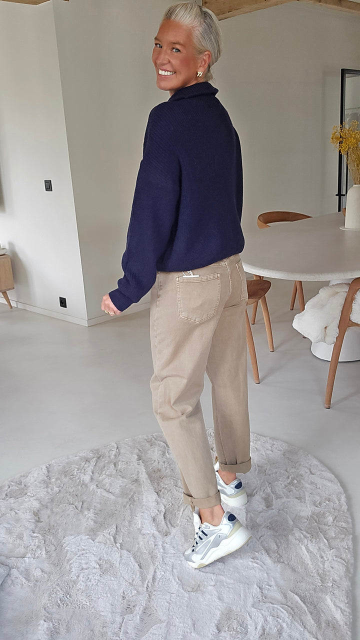 MILLIE zip cardigan navy