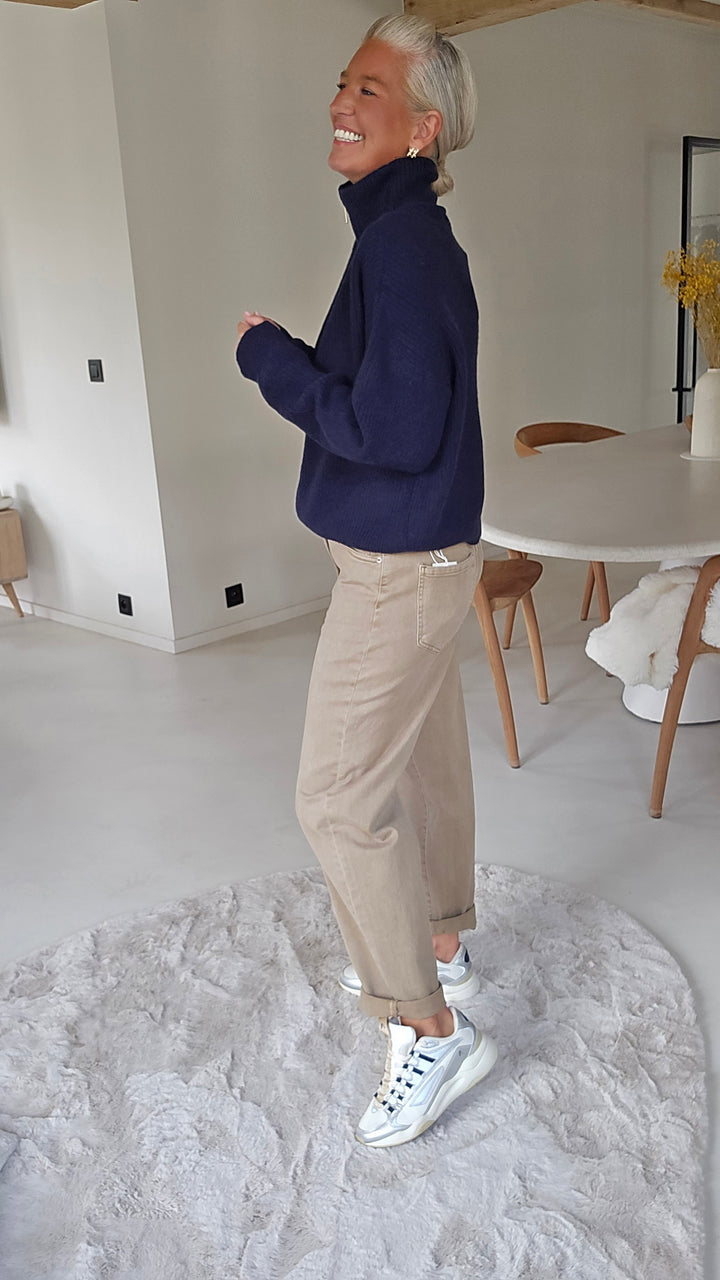 MILLIE zip cardigan navy
