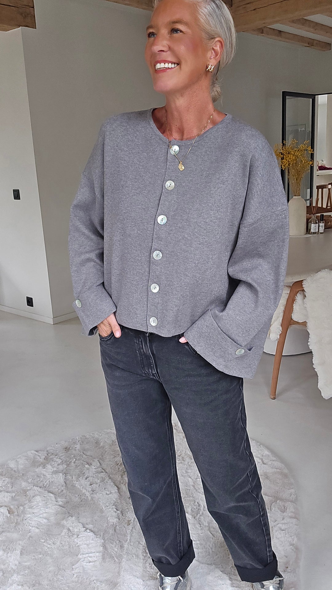 MILEY cardigan grey