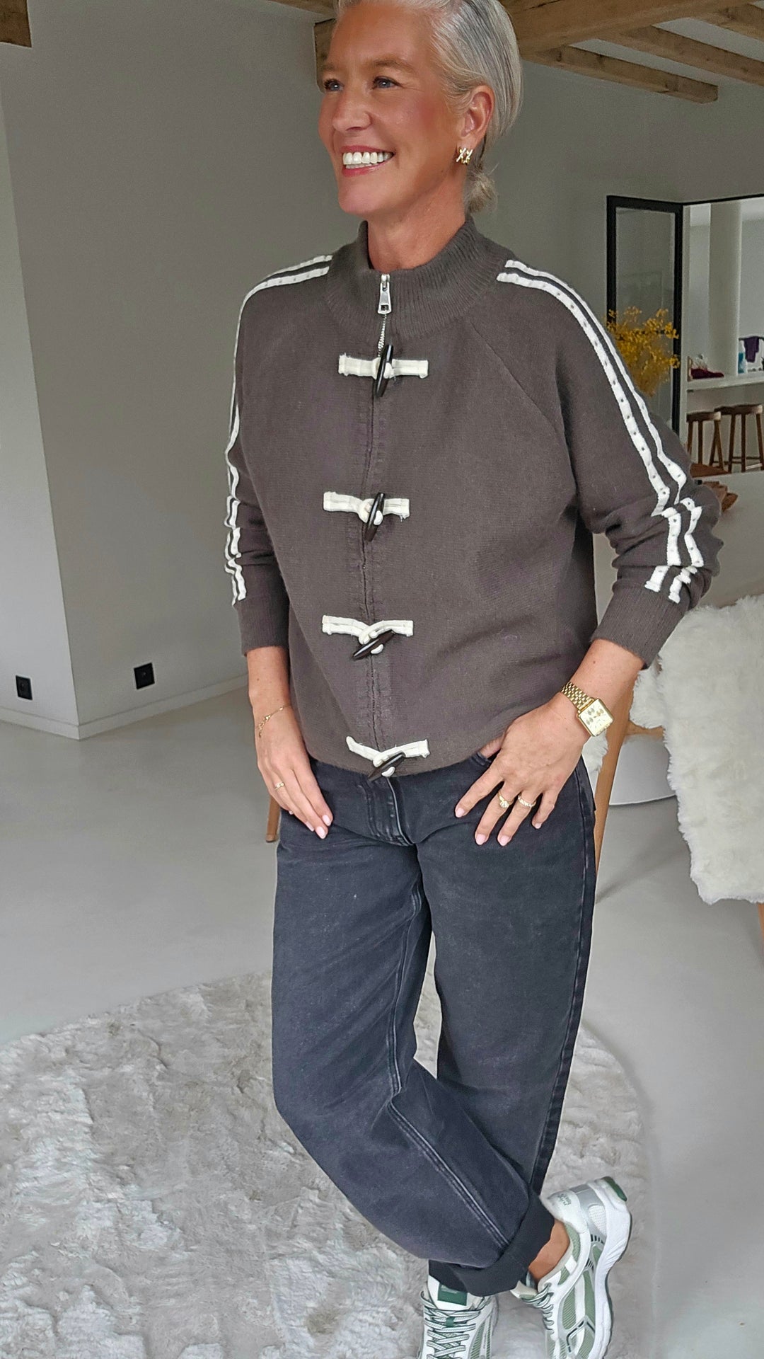 ROXY toggle knit