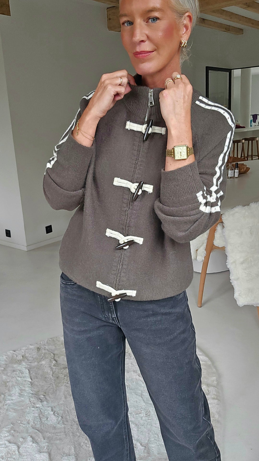 ROXY toggle knit