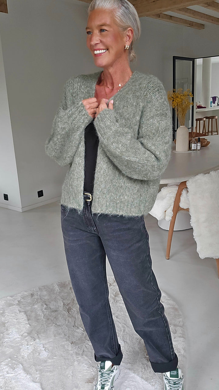 BERTILLE cardigan soft khaki