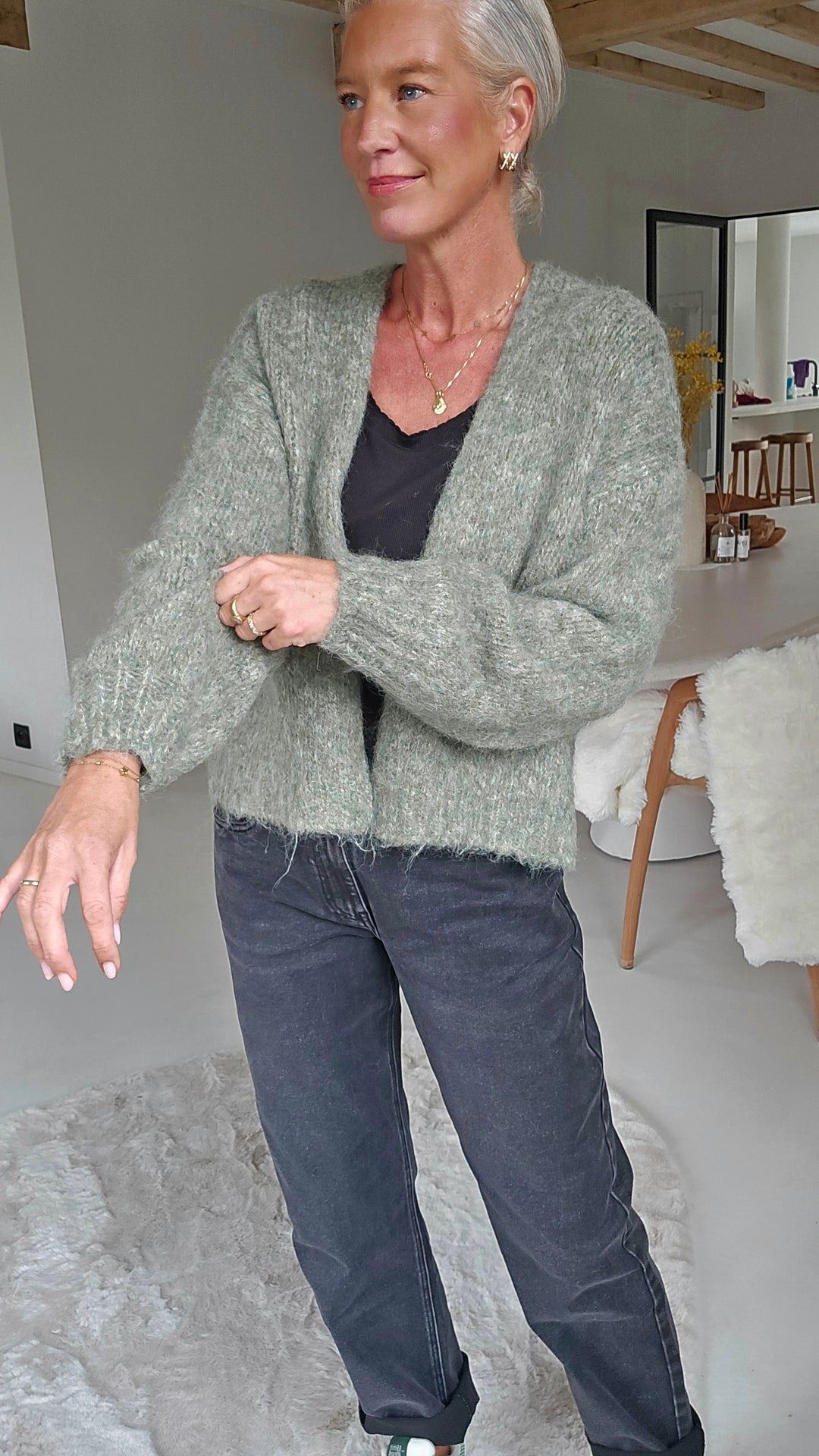 BERTILLE cardigan soft khaki