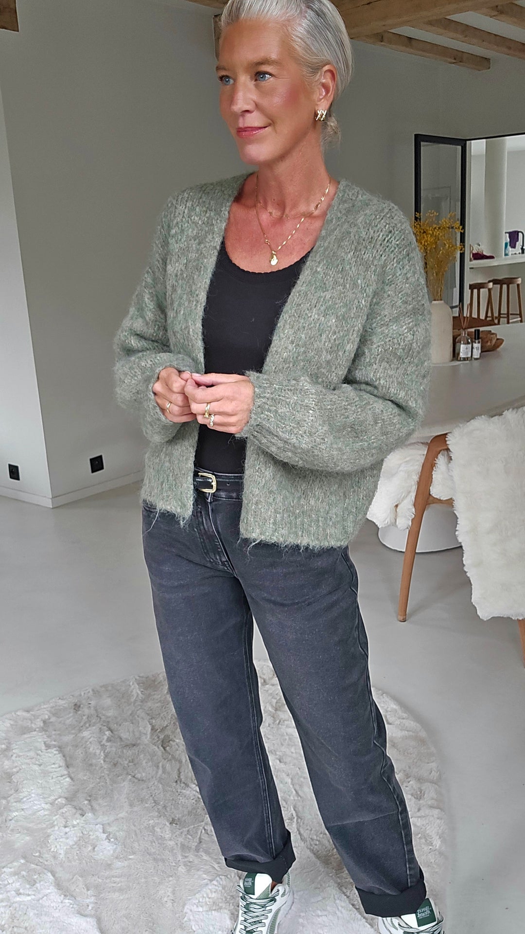 BERTILLE cardigan soft khaki