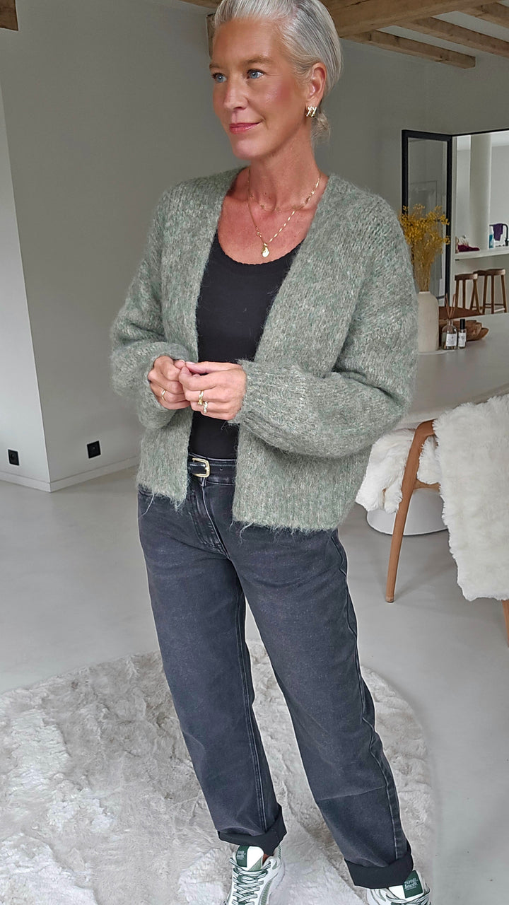 BERTILLE cardigan soft khaki