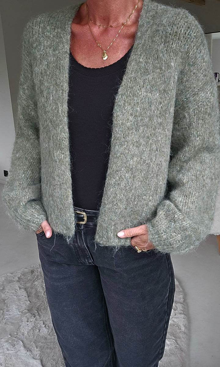 BERTILLE cardigan soft khaki