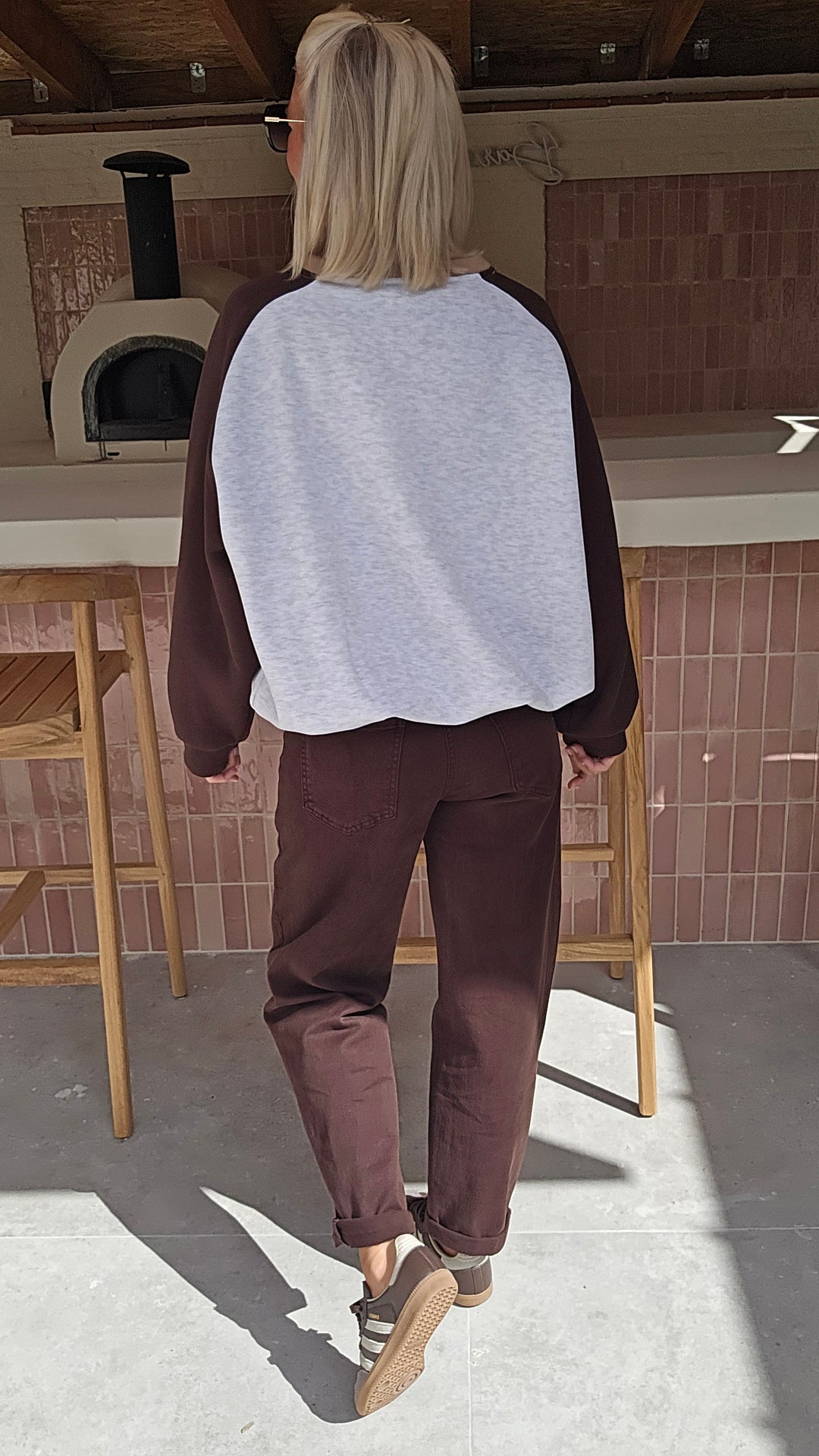 JADE sweatshirt grey chocolat taupe