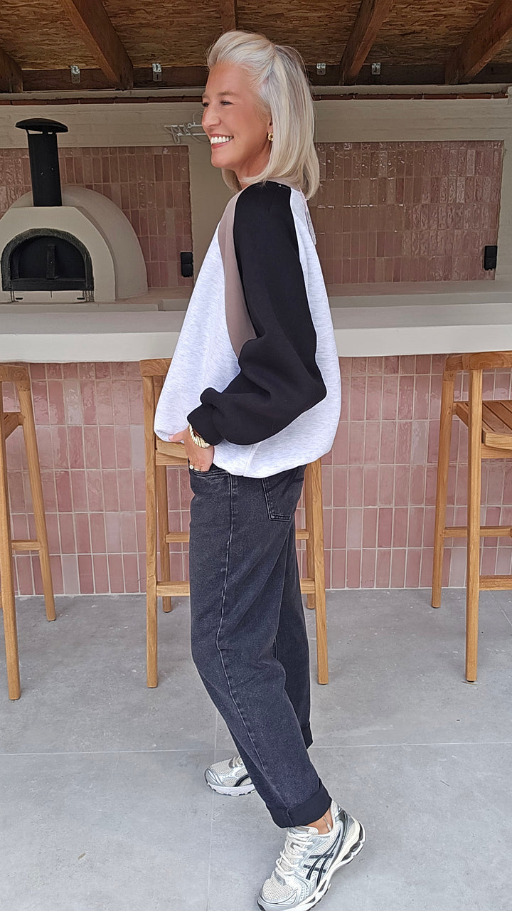 JADE sweatshirt grey black taupe