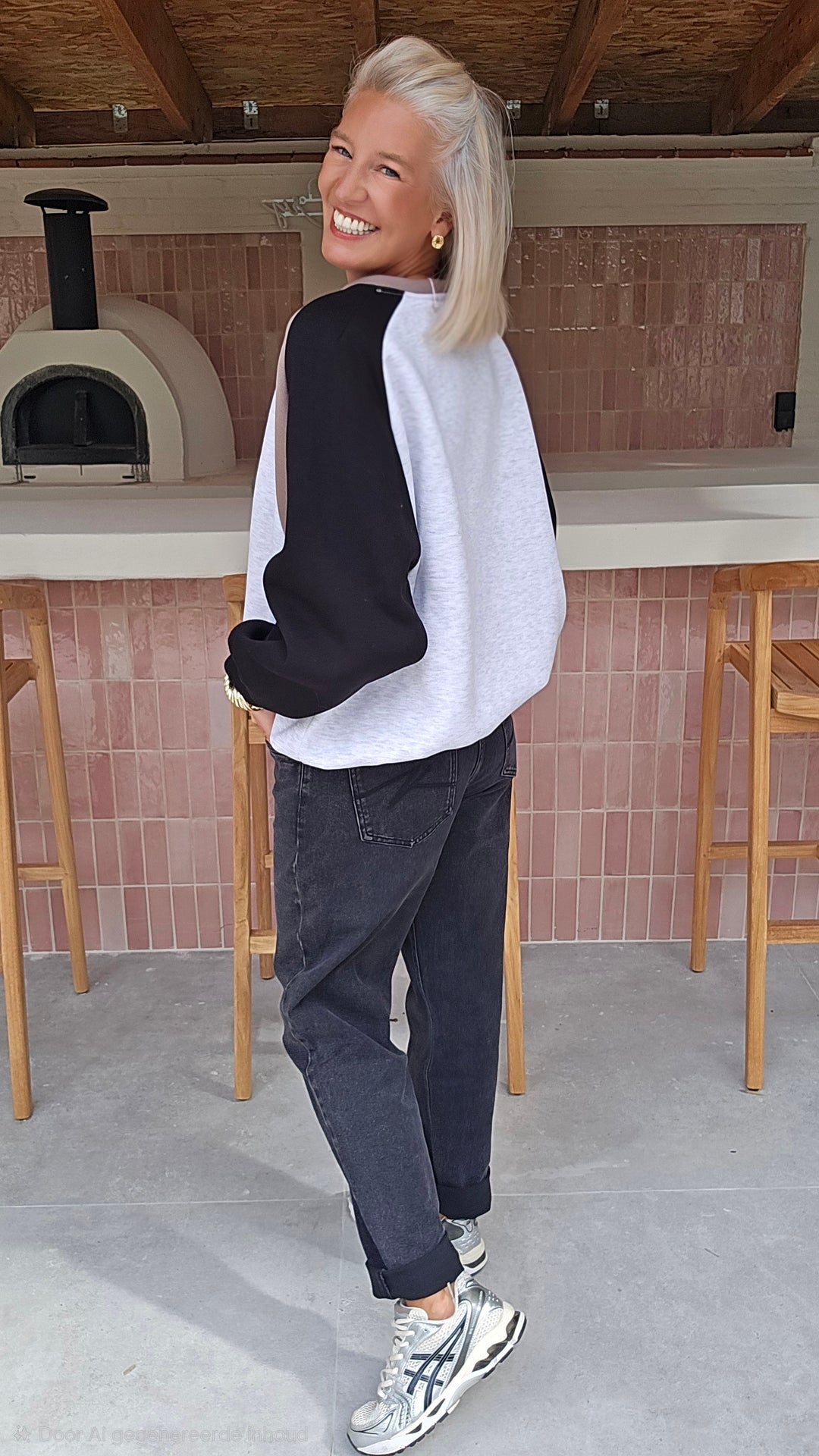 JADE sweatshirt grey black taupe
