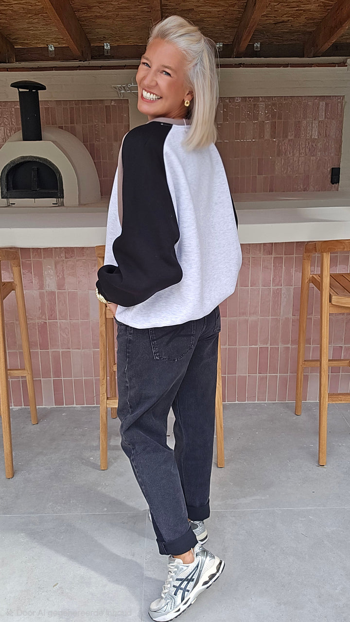 JADE sweatshirt grey black taupe