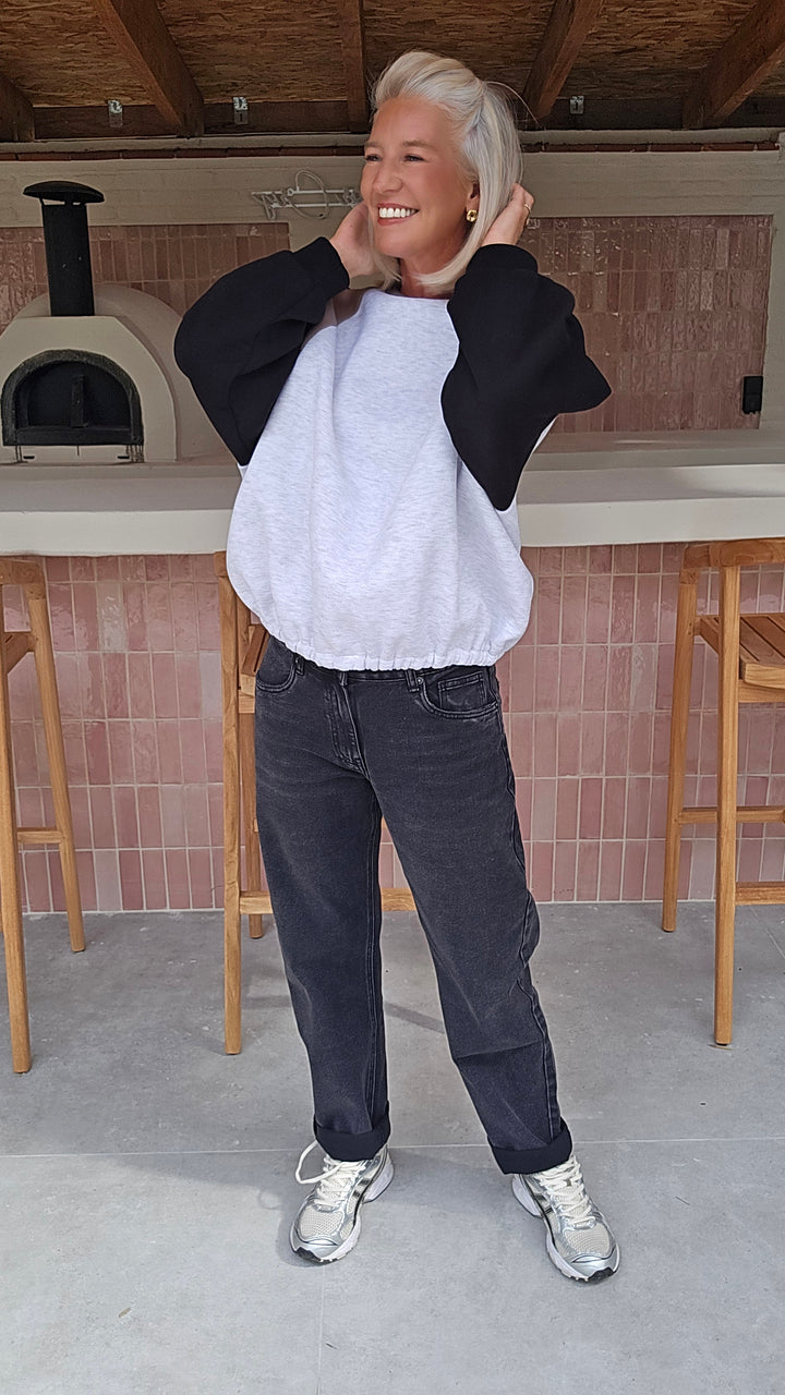 JADE sweatshirt grey black taupe