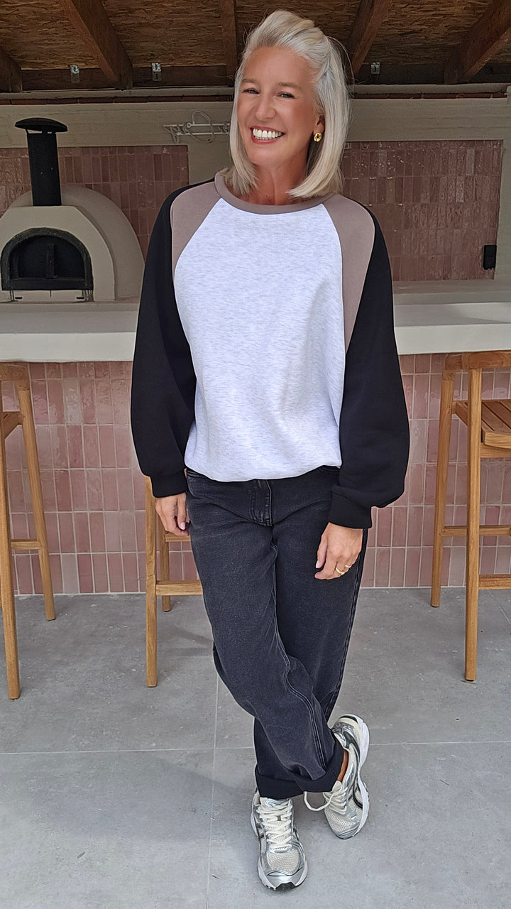 JADE sweatshirt grey black taupe