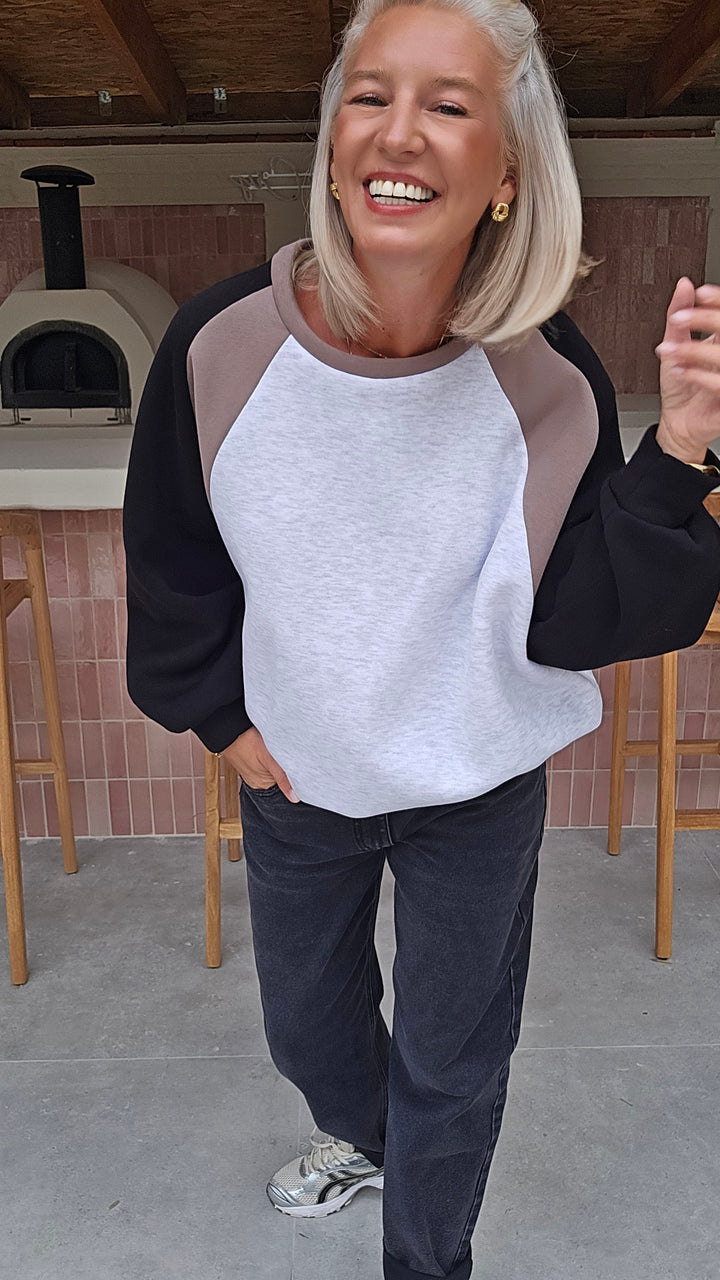 JADE sweatshirt grey black taupe