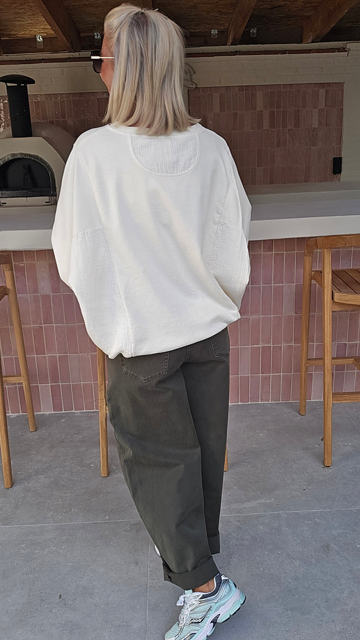 FAY balloon jeans khaki