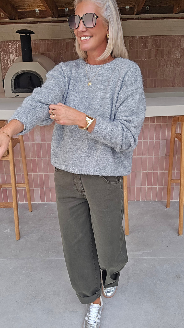 BÉZIERS knit mêlee grey