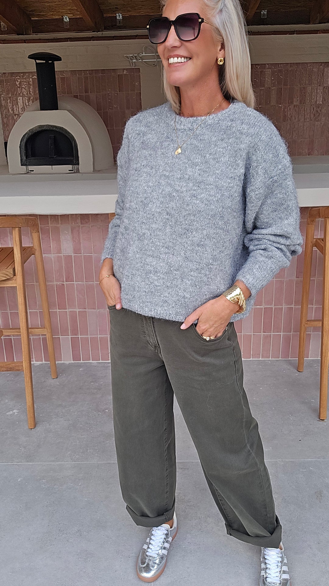 BÉZIERS knit mêlee grey