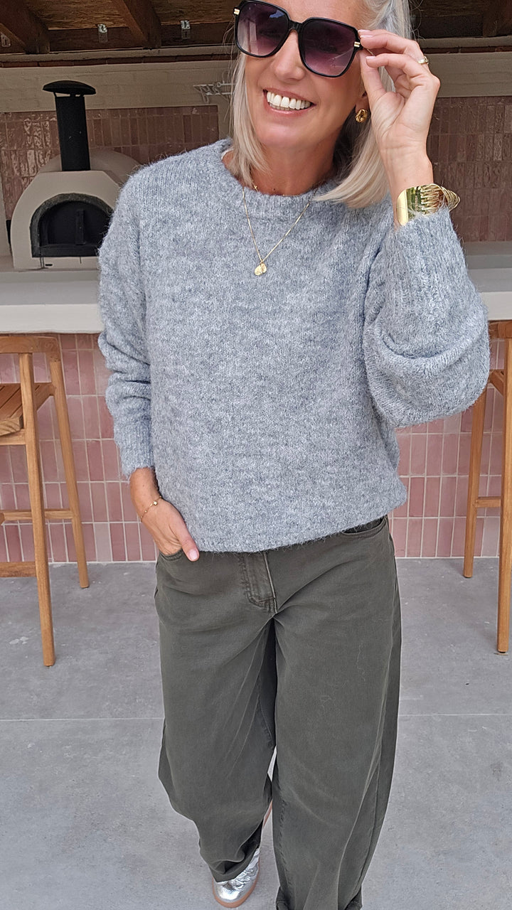 BÉZIERS knit mêlee grey