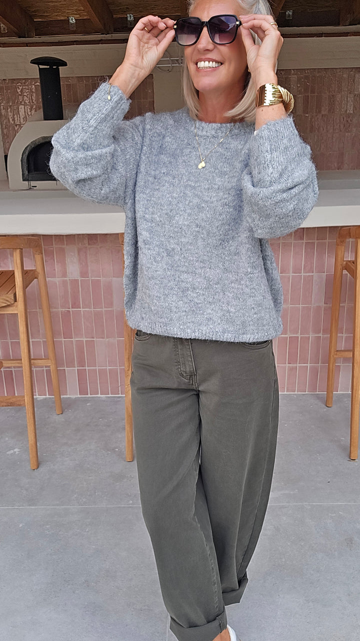 BÉZIERS knit mêlee grey