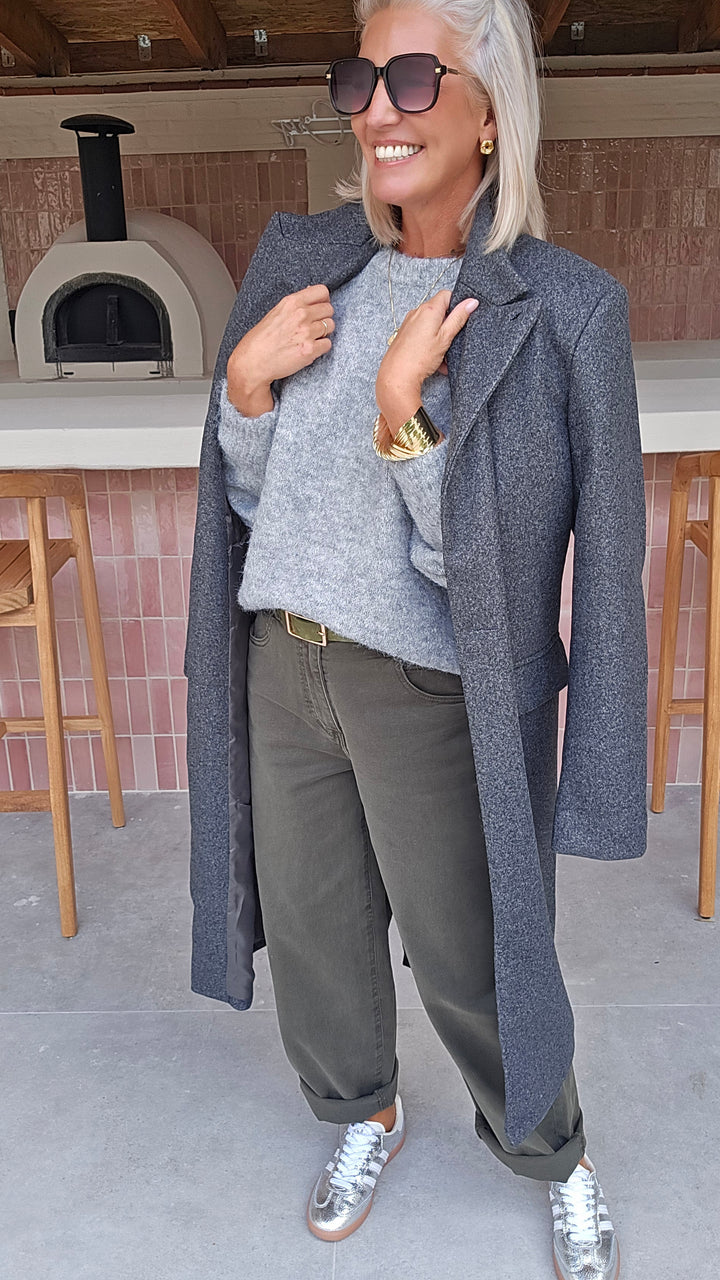 BÉZIERS knit mêlee grey