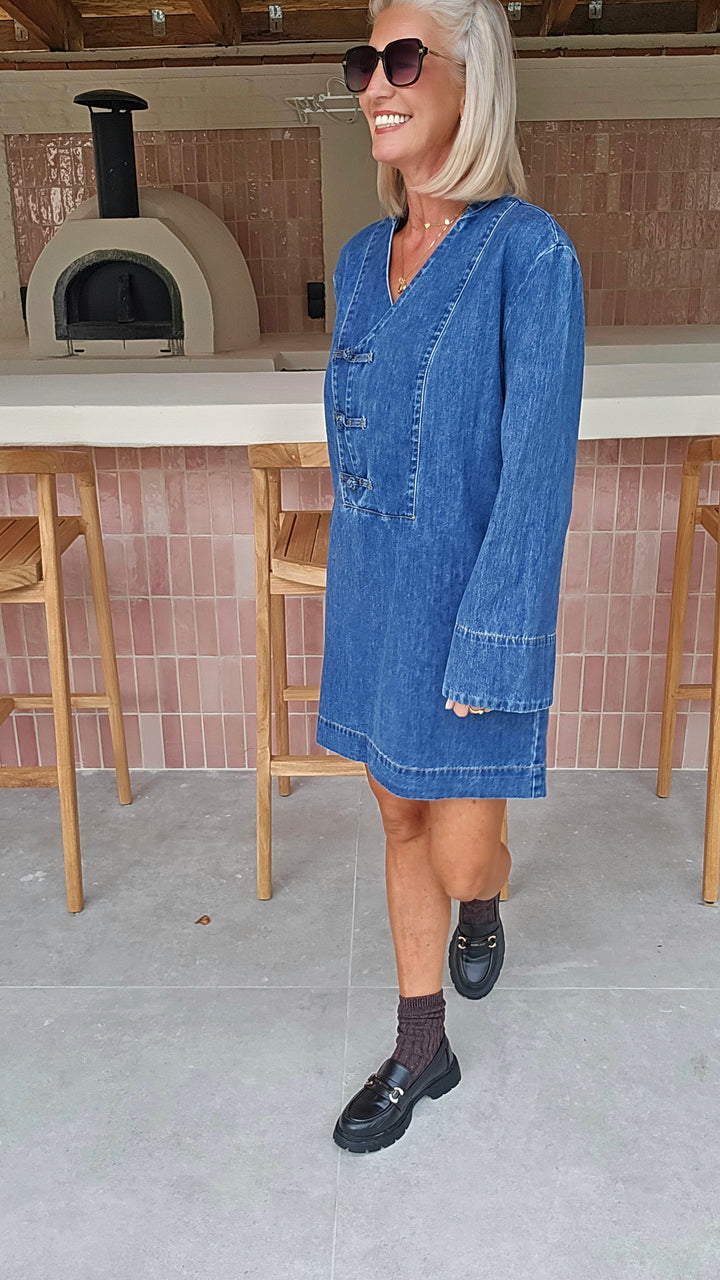 TESS denim dress blue