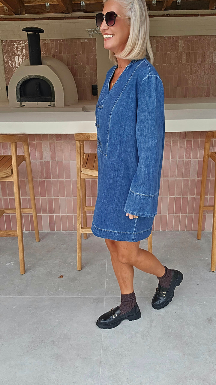 TESS denim dress blue