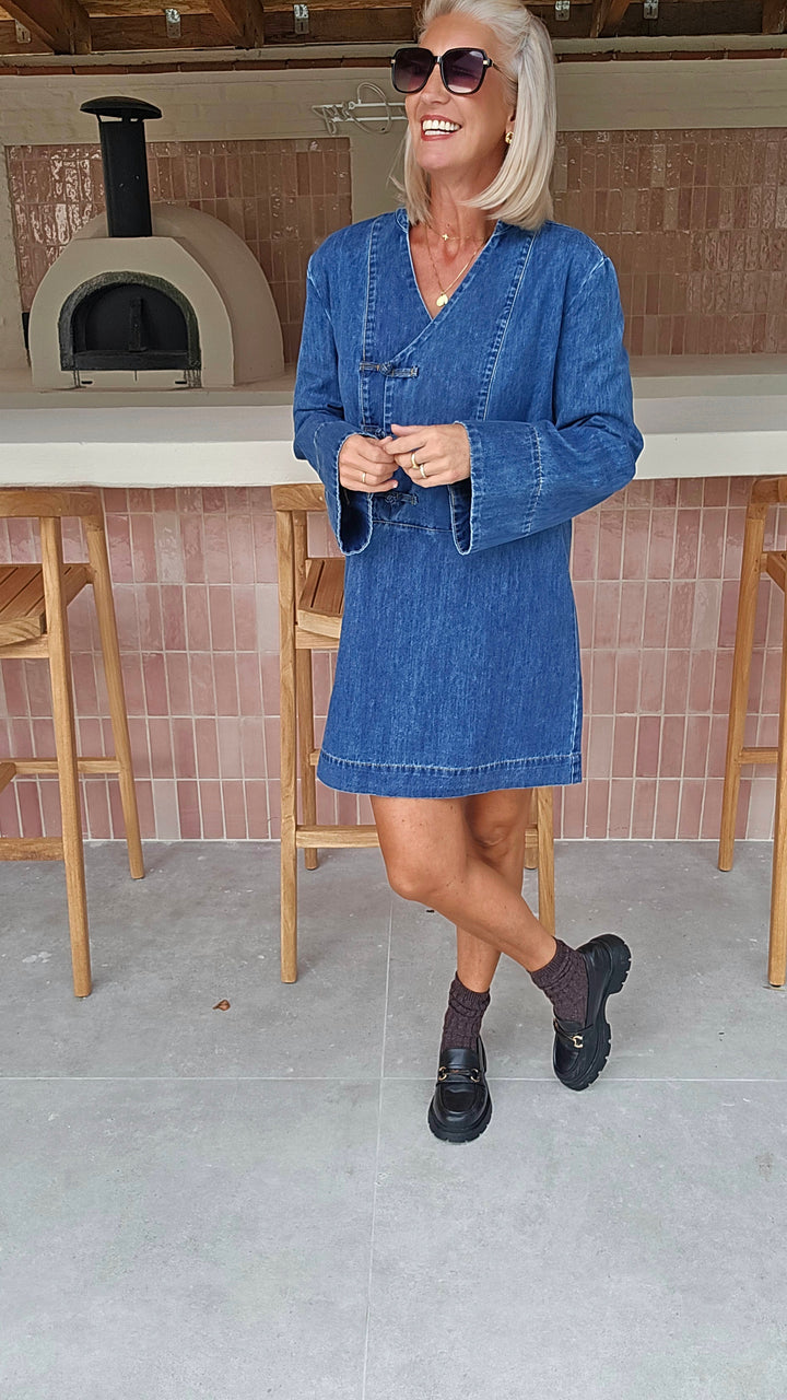 TESS denim dress blue