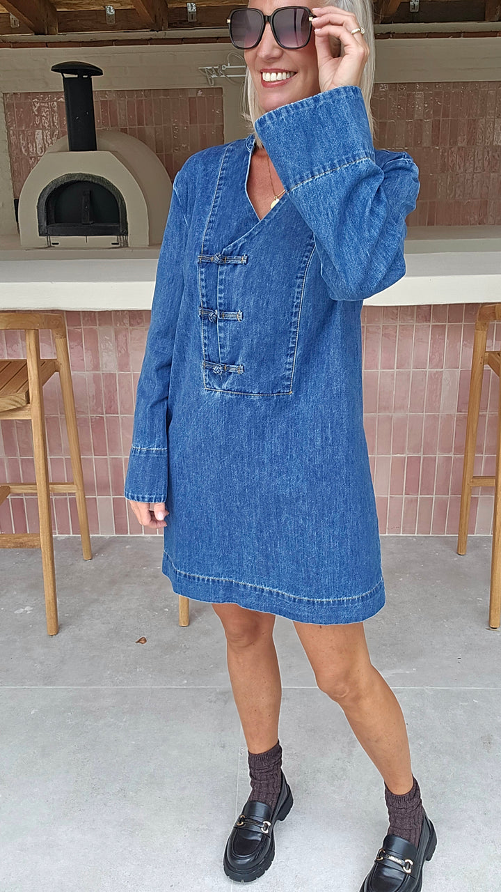 TESS denim dress blue