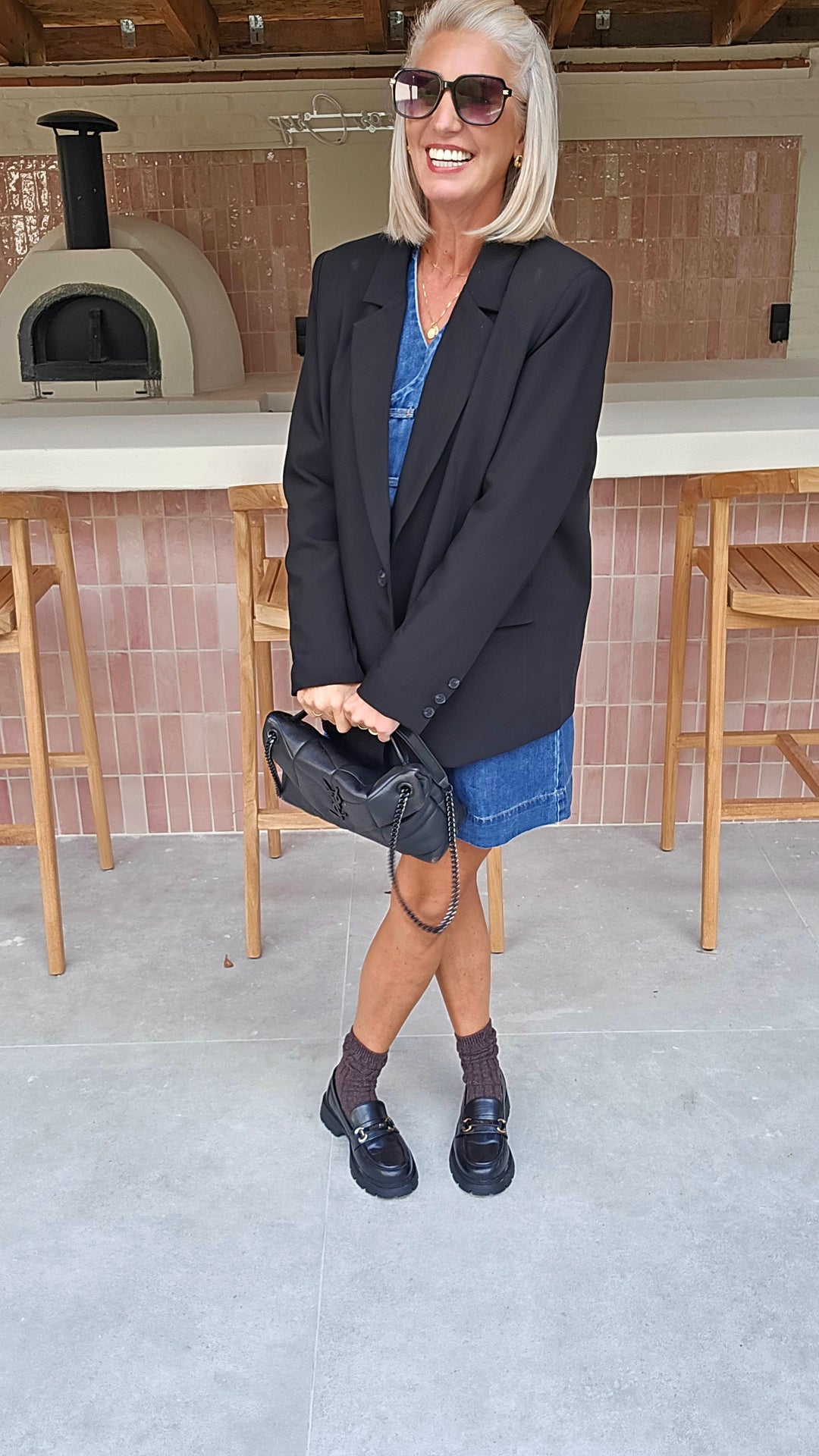 TESS denim dress blue