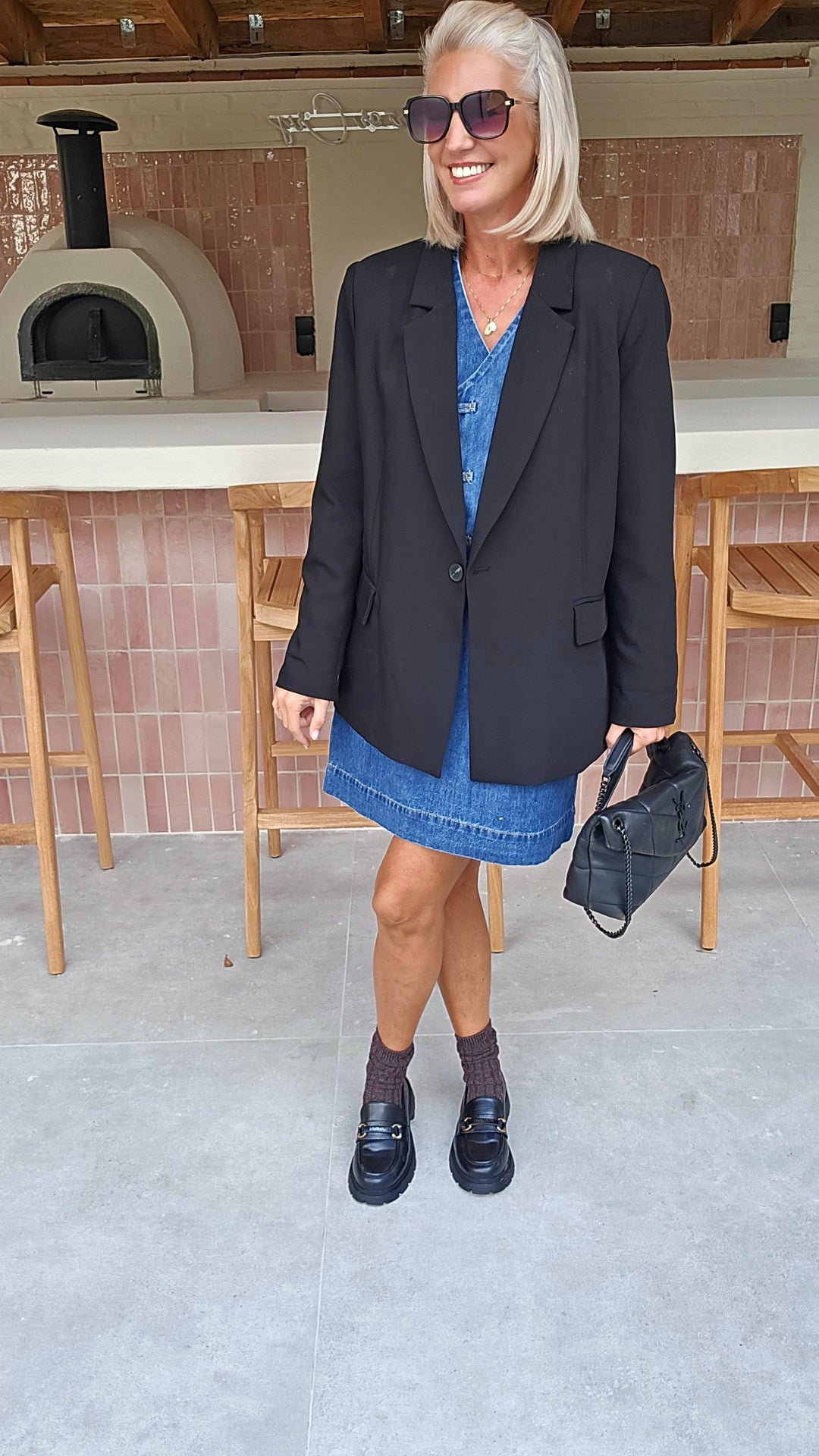 TESS denim dress blue