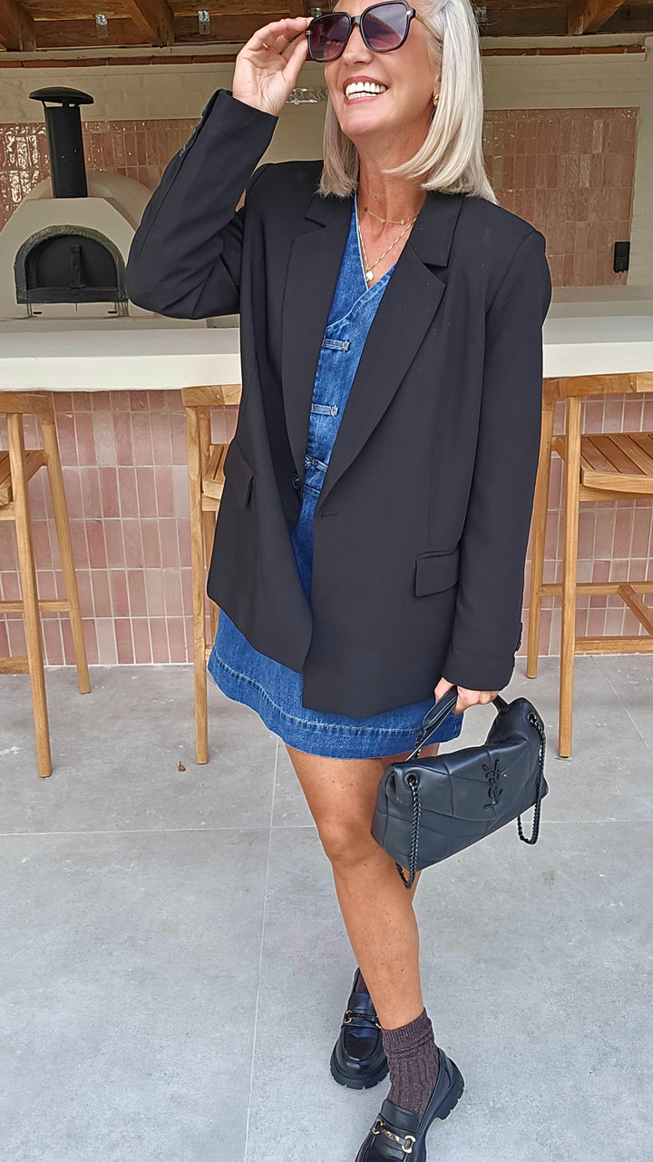 TESS denim dress blue