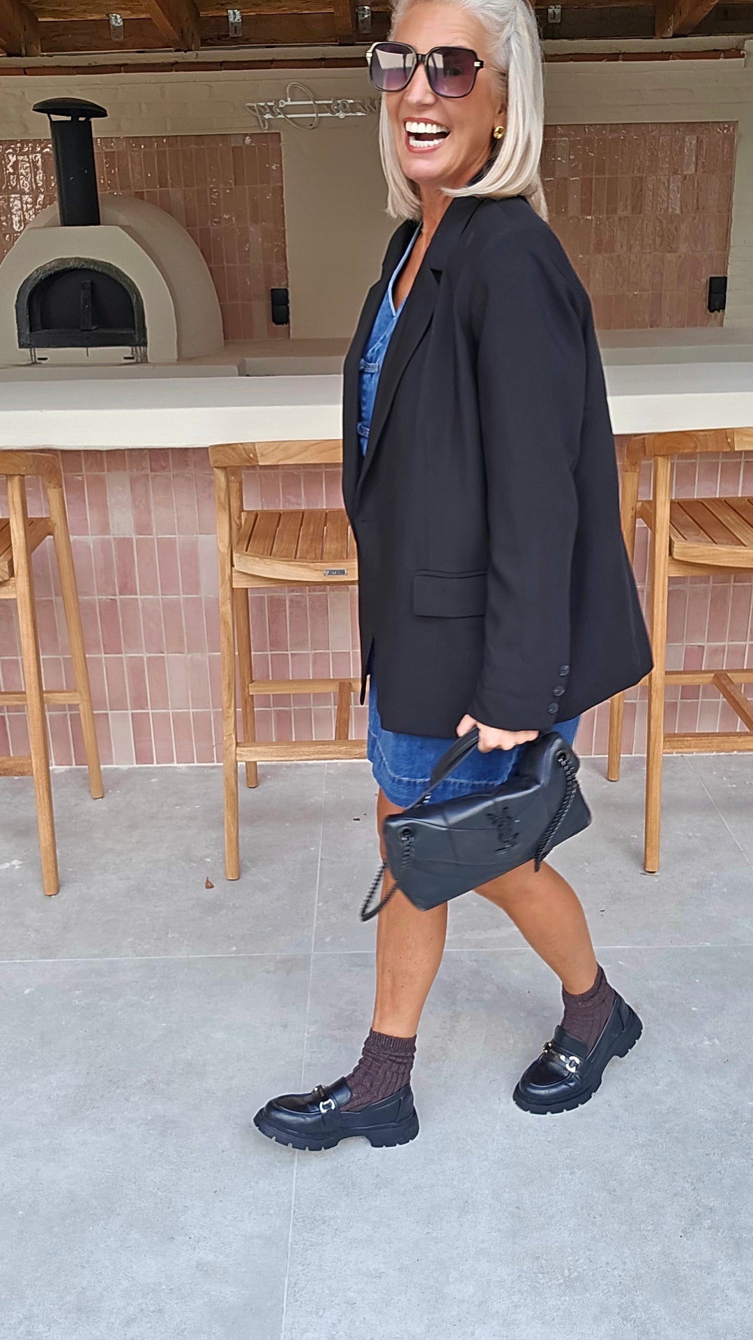 TESS denim dress blue