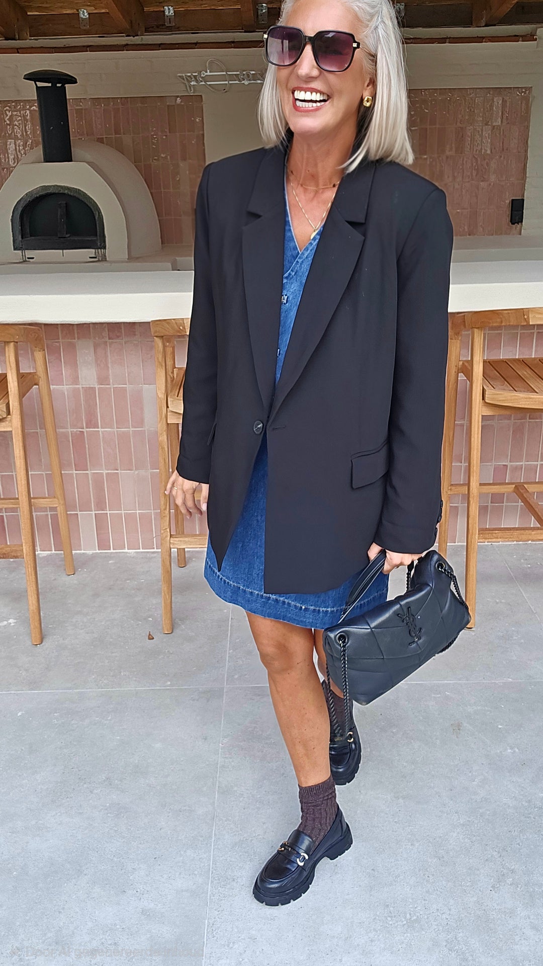 TESS denim dress blue