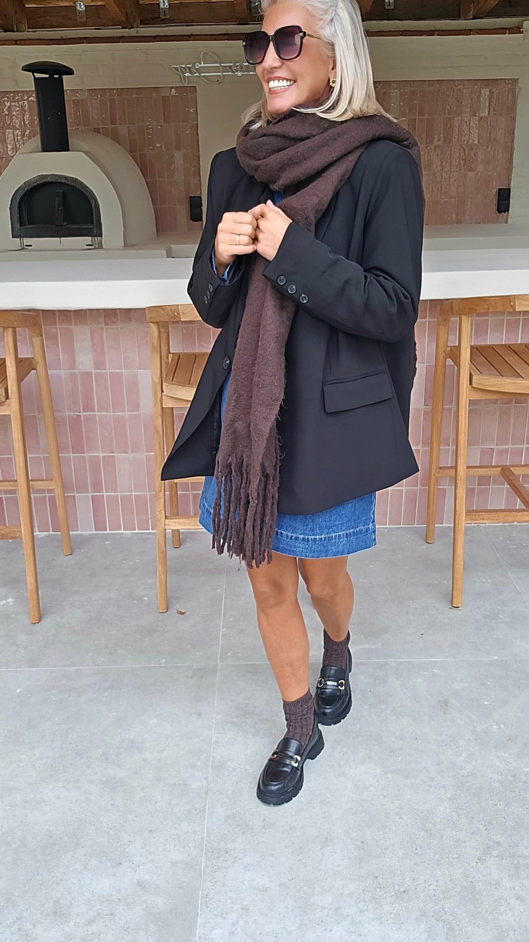 TESS denim dress blue